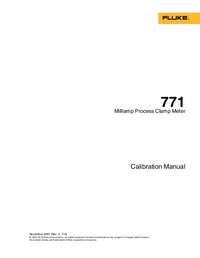 Thumbnail of document Manual - 771 Milliamp Process Clamp Meter